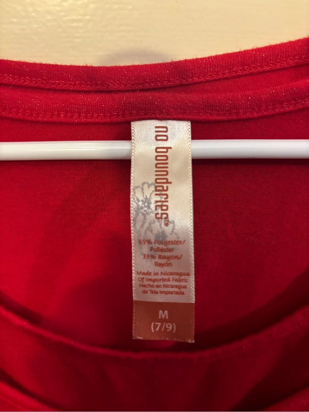 Red Built-In Cami Top - Picture 4 of 4